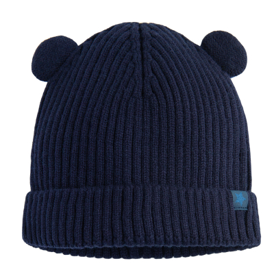 Čepice s oušky- modrá - 44_46 NAVY BLUE