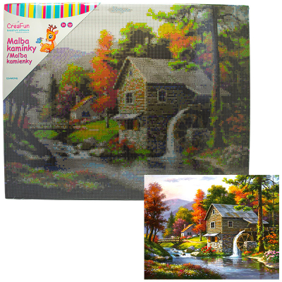 Diamantové malování - Mlýn 40 x 50 cm