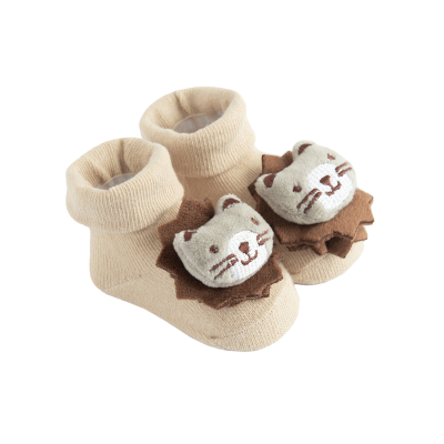 Kojenecké ponožky lvíček- hnědé - 0-3 MONTHS LIGHT BEIGE