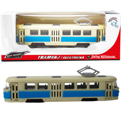 Kovová TRAMVAJ 1:90 modrá