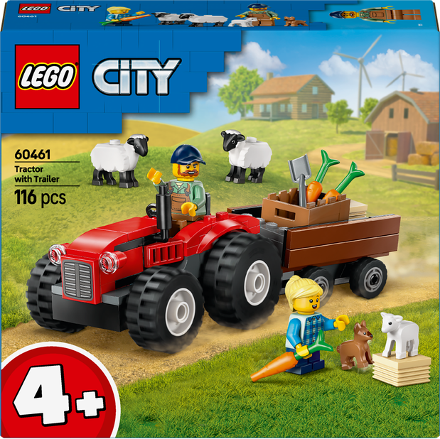 LEGO LEGO® City Červený traktor s přívěsem a ovcemi 60461