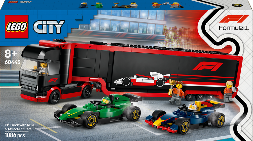 LEGO LEGO® City Kamion F1® s vozy F1® RB20 a AMR24 60445