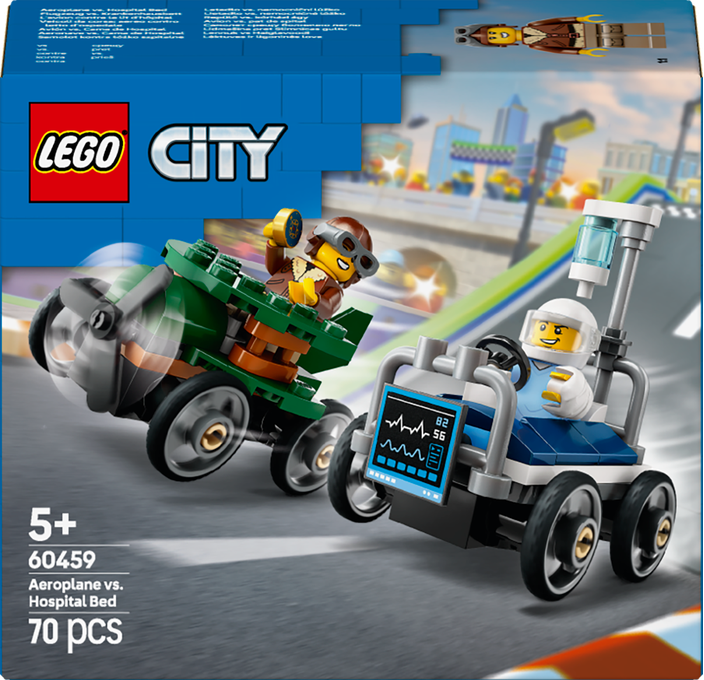 LEGO LEGO® City Závodní balíček: Letadlo vs. nemocniční lůžko 60459