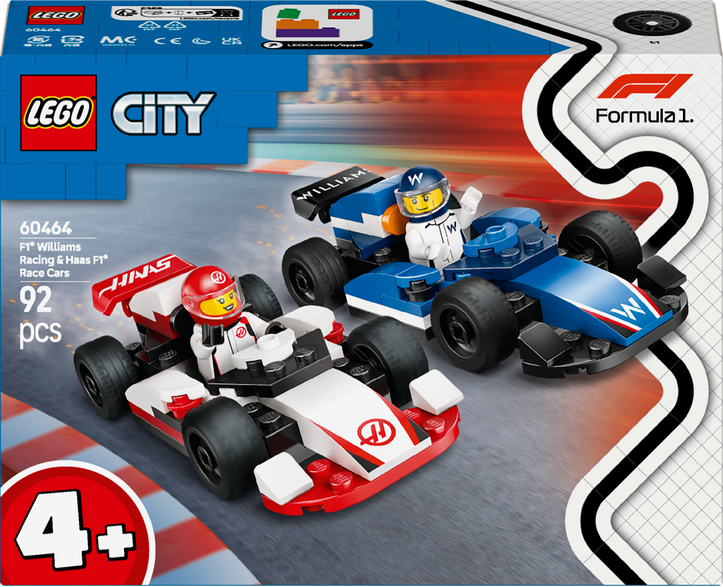 LEGO LEGO® City Závodní vozy F1® Williams Racing a Haas F1® 60464