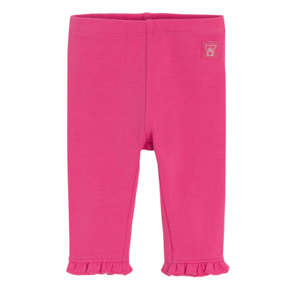 Legíny s volánky na nohavicích- růžové - 86 FUCHSIA