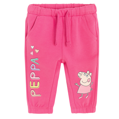 Tepláky Prasátko Peppa-růžové - 62 FUCHSIA