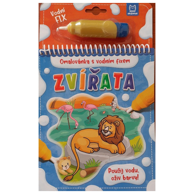 Zvířata - Omalovánka s vodním fixem