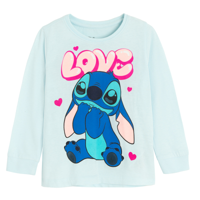 Bavlněné pyžamo Lilo a Stitch- modré - 92 LIGHT BLUE