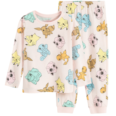 Bavlněné pyžamo Pokémon- růžové - 92 LIGHT PINK