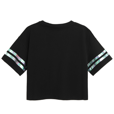 Crop top s krátkým rukávem Harry Potter- černý - 164 GRAPHITE