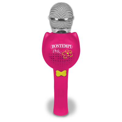 Karaoke bezdrátový mikrofon růžový
