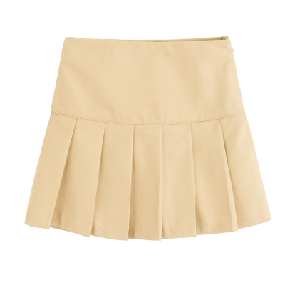 Krátká plisovaná sukně- béžová - 146 BEIGE