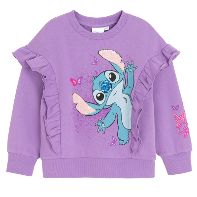 Mikina s volánky Lilo a Stitch- fialová - 98 VIOLET