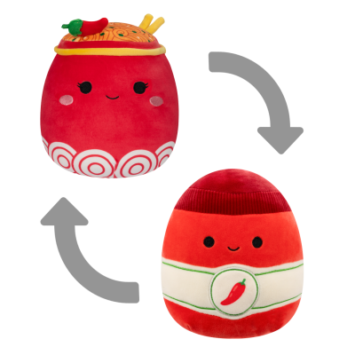 Plyšový mazlíček Squishmallows 2v1 nudle Odion a sriracha Illia