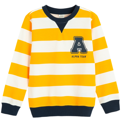 Pruhovaná mikina- žlutá - 98 STRIPES