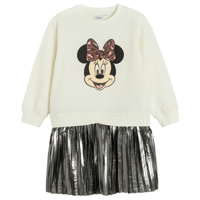 Šaty s dlouhým rukávem Minnie- bílé - 98 OFF WHITE