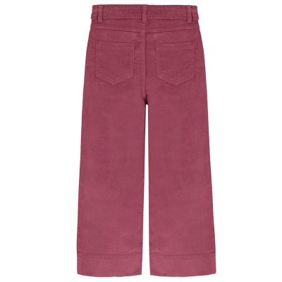 Široké džíny s květy- vínové - 122 BURGUNDY