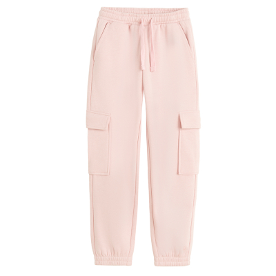 Tepláky s kapsami- růžové - 116 LIGHT PINK