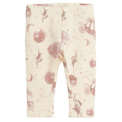 Zateplené džegíny- béžové - 62 CREAMY