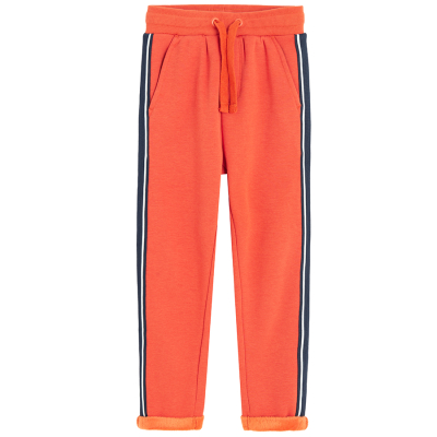 Zateplené sportovní kalhoty- oranžové - 128 BROWN
