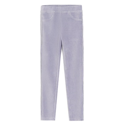 Žebrované sametové džegíny- fialové - 122 VIOLET