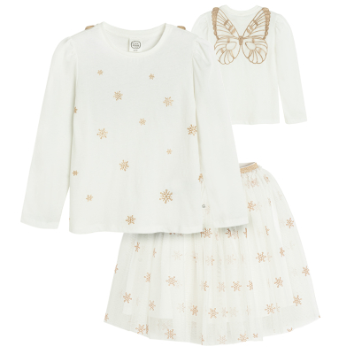 COOL CLUB SET Tričko s dlouhým rukávem a sukní  vel. 110