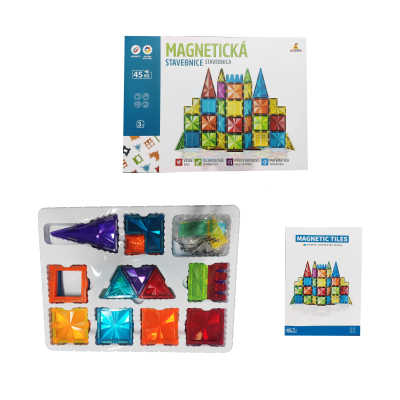 Magnetická stavebnice 45ks