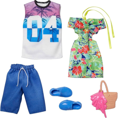 Oblečky plážové Barbie + Ken