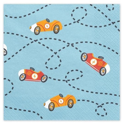 Ubrousky papírové Auta 33 x 33 cm 12 ks