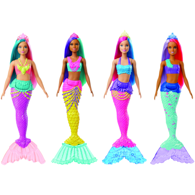 Barbie kouzelná mořská víla - fialově-červené