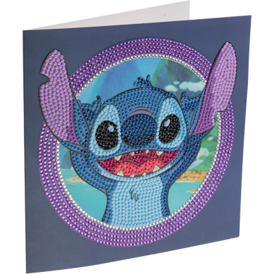 Crystal Art pohlednice - Stitch