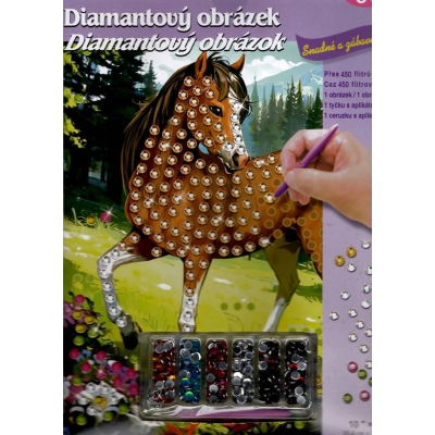 Diamantový obrázek - koně