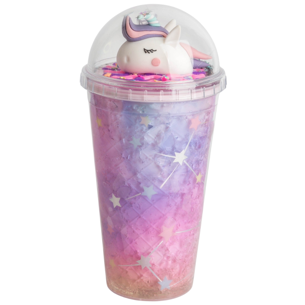 Kelímek s víčkem a brčkem Jednorožec 480ml - více variant