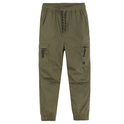 Zateplené jogger kalhoty- zelené - 98 KHAKI