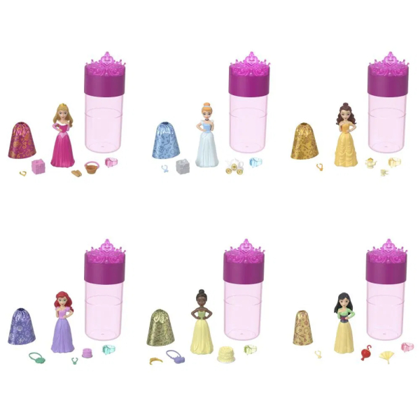 Disney Princess Color Reveal Královská malá panenka na večírku