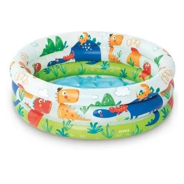 INTEX - Bazén dinosaurus 3 kruhový pro miminka 1-3 roky 61x22cm