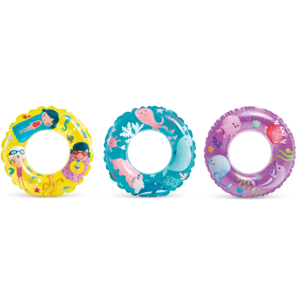 INTEX - Nafukovací kruh 61cm transparent
