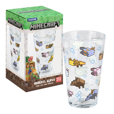Minecraft sklenice Axolot