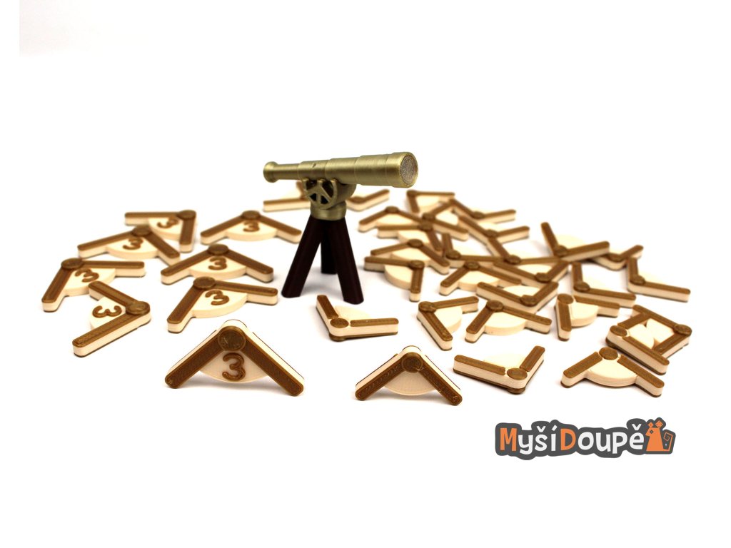 Myší Doupě Galileo Galilei - Žeton prvního hráče a kvadranty NENÍ HRA! - žeton prvního hráče