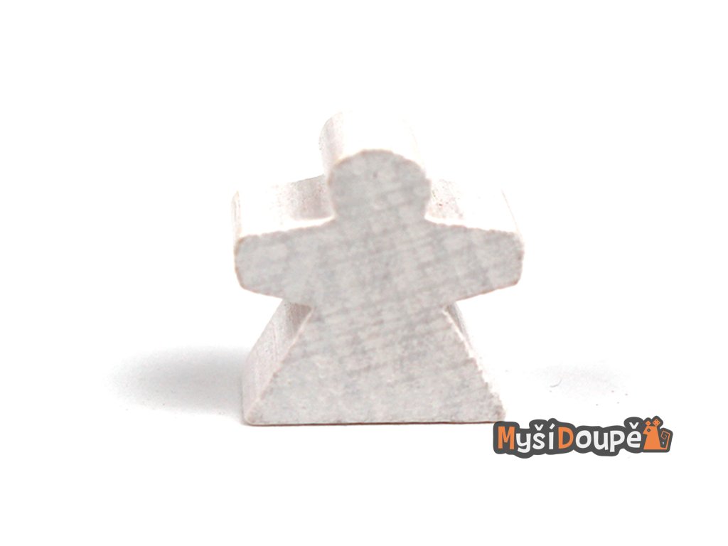 Myší Doupě Meeple Dáma - Dřevěné figurky (10ks) Barva: Bílá