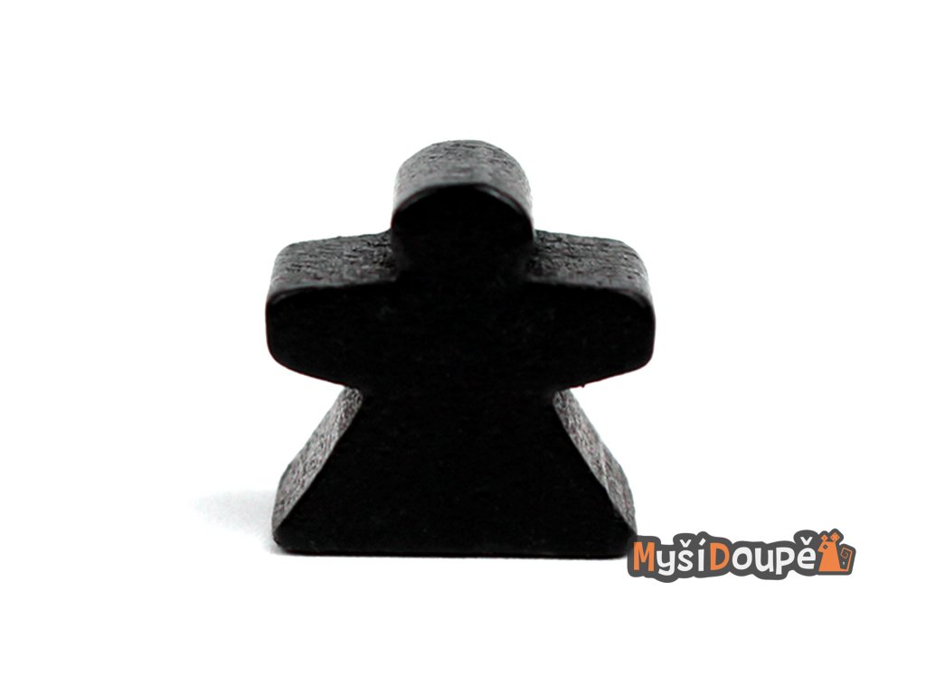 Myší Doupě Meeple Dáma - Dřevěné figurky (10ks) Barva: Černá