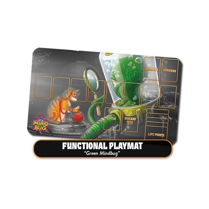 Nerdlab Games Mindbug: Functional Playmat Green