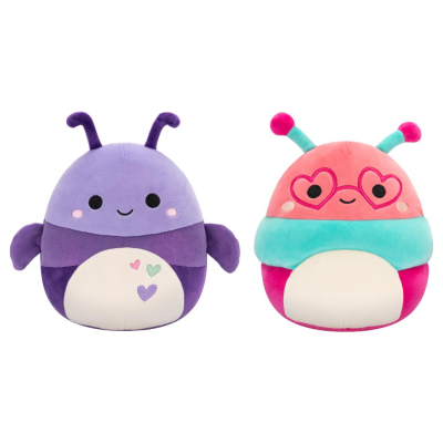 Plyšový mazlíček Squishmallows 1+1 Brouk a Housenka - Axel a Peach