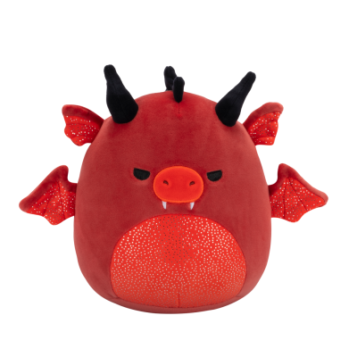 Plyšový mazlíček Squishmallows  Červený drak - Salami