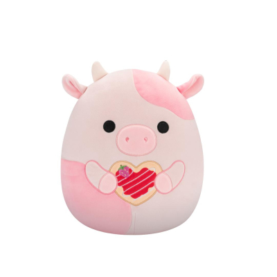 Plyšový mazlíček Squishmallows Kravička se srdíčkem - Reshma