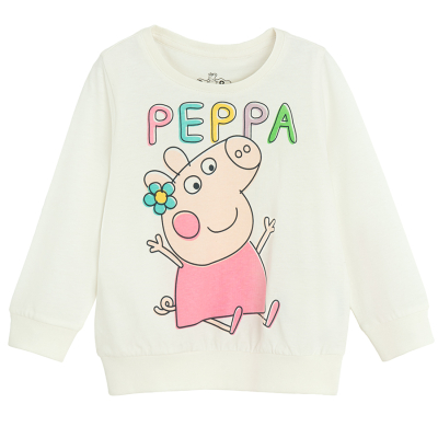 Pyžamo Prasátko Peppa- bílé - 86 CREAMY