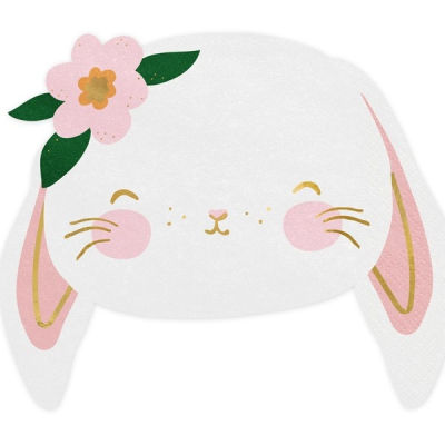 Rabbit party  -Ubrousky papírové králíček 20 ks