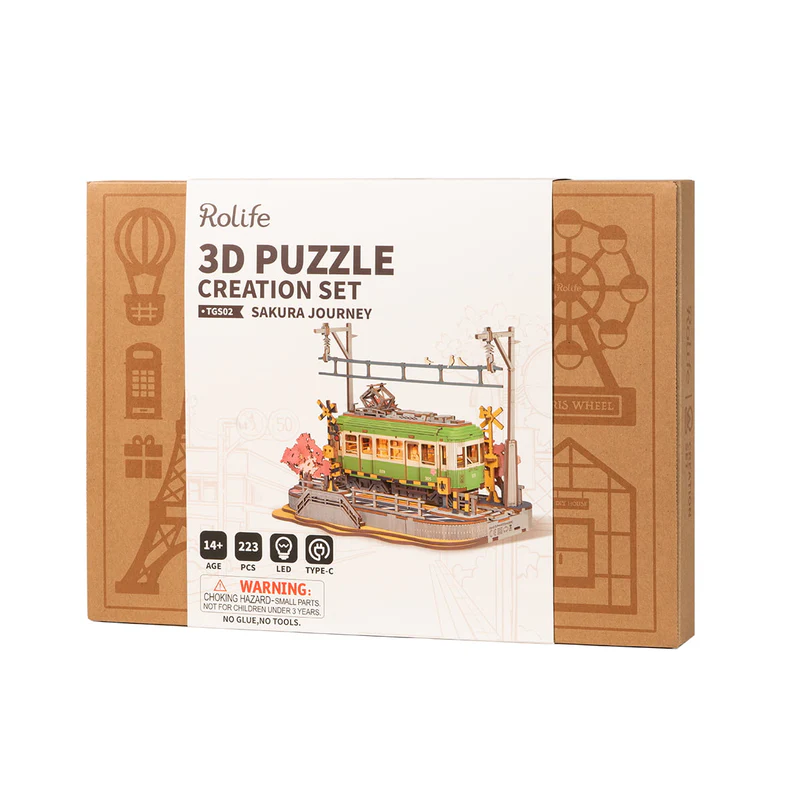 RoboTime Puzzle: Stanice se sakurami (3D skládačka)