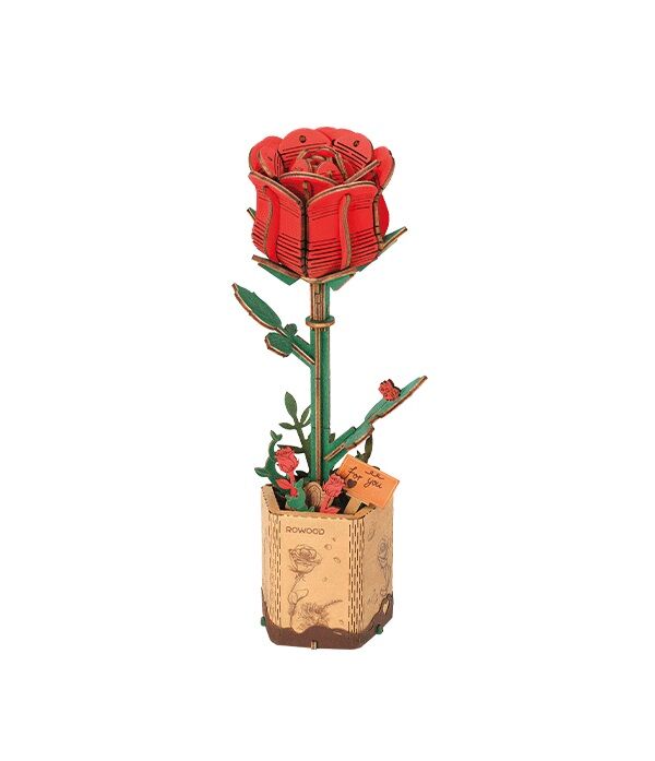 RoboTime puzzle: Červená růže (3D skládačka)