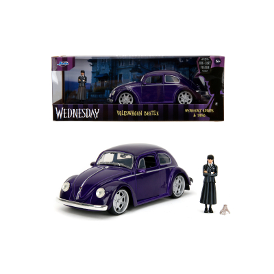 Wednesday auto 1972 VW Beetle 1:24 a figurka Wednesday